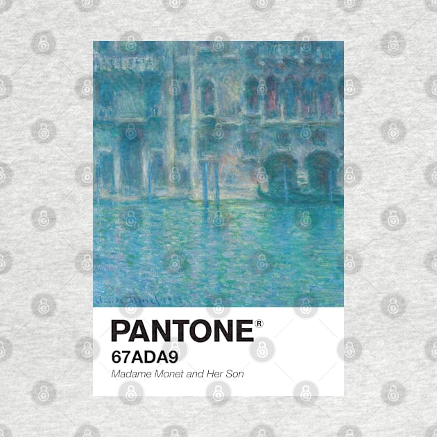 MONET PANTONE -Palazzo da Mula, Venice (1908) by Claude Monet Poster by theartistmusician